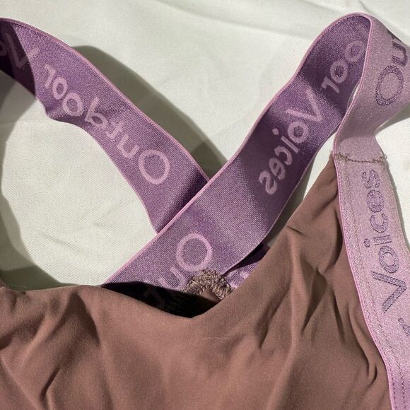 Outdoor Voices Women's Snacks Bra Deep Taupe Medium - Picture 7 of 8